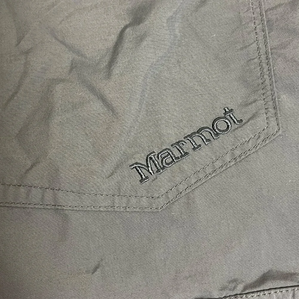 Marmot Men’s Gray Cargo Shorts – Size 34, Lightweight Nylon